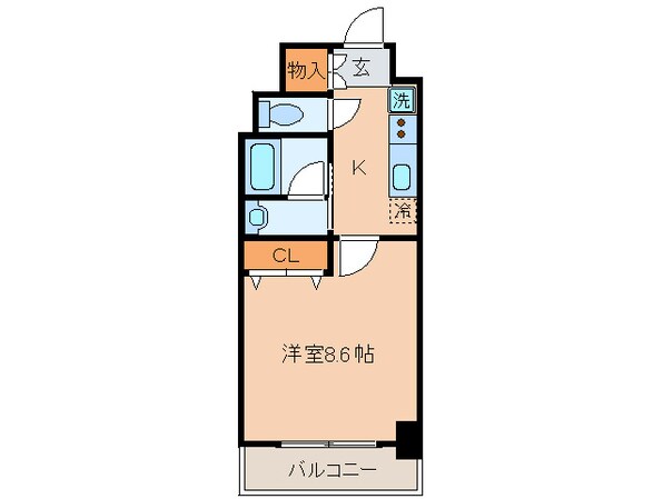 レジディア高岳の物件間取画像